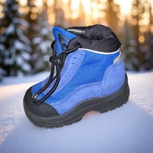 Baby Romika Romkids Boys Blue Suede Boots, Zip Up Size 5.5